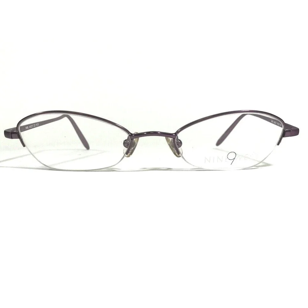Nine West Petite Eyeglasses Frames 321 W39 Purple Cat Eye Half Rim 49-19-135